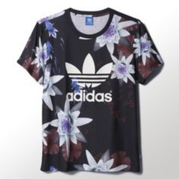 Adidas Rare Lotus Floral Tshirt Tee - Picture 4 of 8